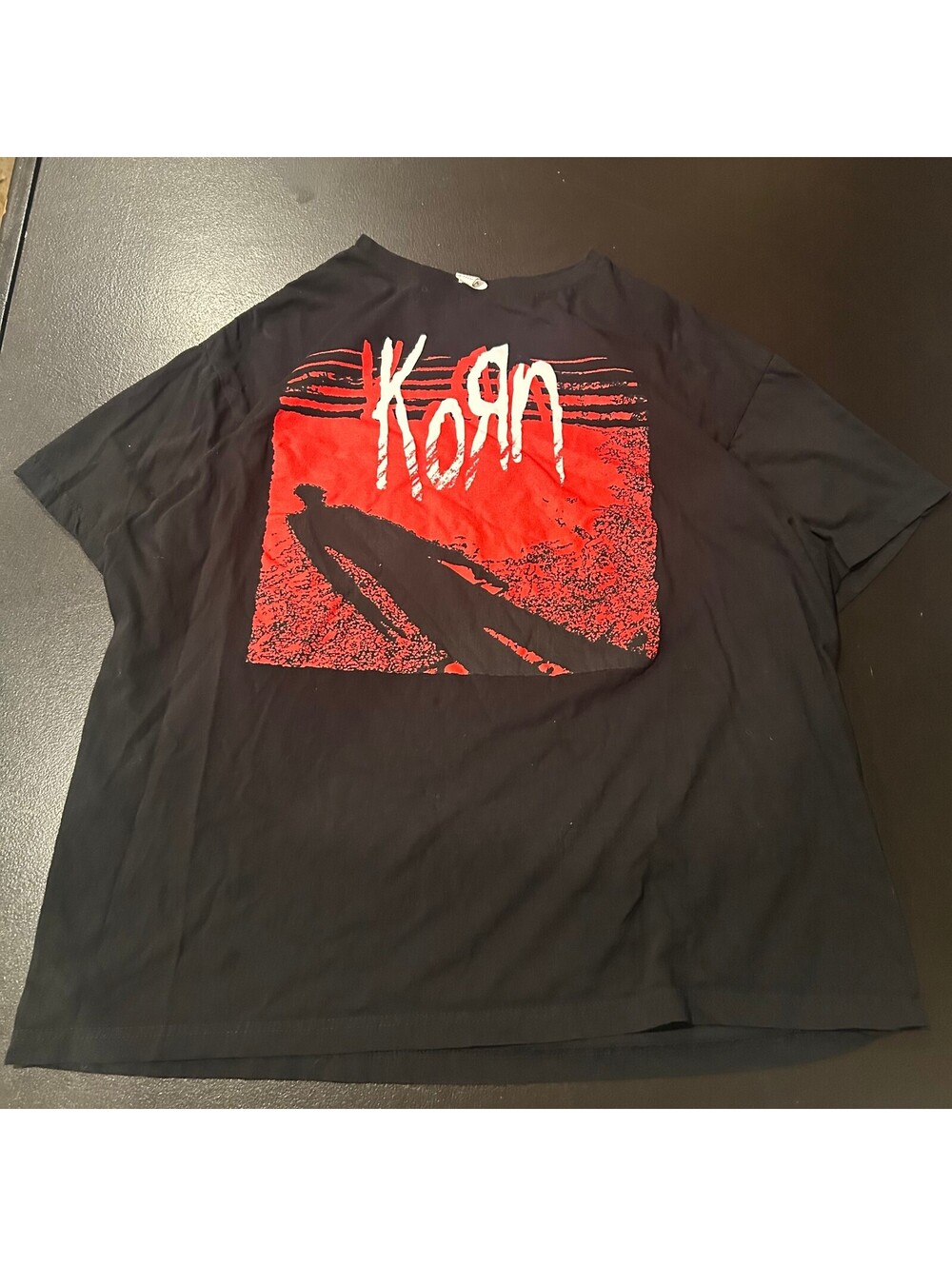 Vintage 90sKorn Band Graphic T-Shirt Black XL 100% Cotton
